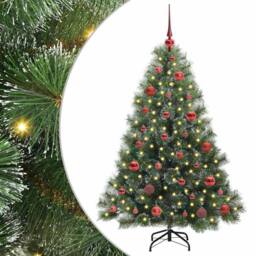 Berkfield Home Realistic Artificial Christmas Tree with 150 LEDs Green 150 cm PE - thumbnail 3