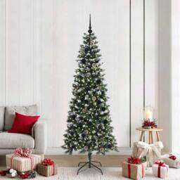 Berkfield Home Artificial Christmas Tree with 300 LEDs Green 86 x 86 x 210 cm