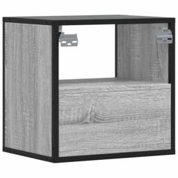 Berkfield Home Durable Wall-mounted Bedside Cabinets 2 pcs Grey Sonoma 40x31x39.5 cm - thumbnail 8