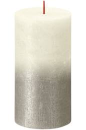 KDMD Faded Soft Pearl Bolsius Rustic Metallic Candle 130 x 68mm in Grey