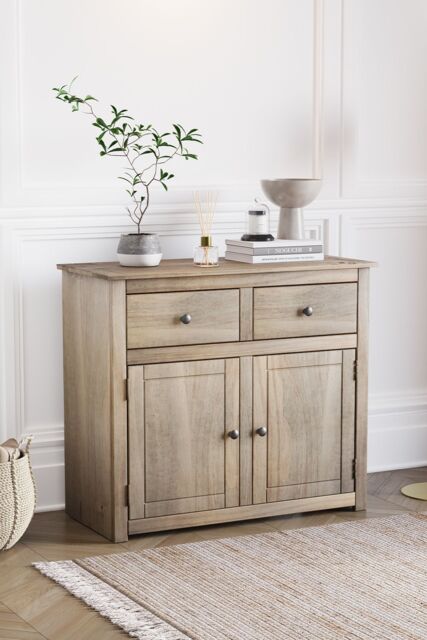 Home Discount Vida Designs Panama 2 Door 2 Drawer Sideboard Storage Solid Wood 800 x 930 x 400 mm in Brown - image 1