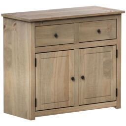 Home Discount Vida Designs Panama 2 Door 2 Drawer Sideboard Storage Solid Wood 800 x 930 x 400 mm in Brown - thumbnail 7