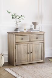 Home Discount Vida Designs Panama 2 Door 2 Drawer Sideboard Storage Solid Wood 800 x 930 x 400 mm in Brown - thumbnail 1