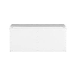 SoBuy Slim Entrance Bench - Lift-Down Storage Compartment in White - thumbnail 3