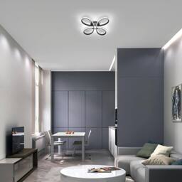Goeco LED Ceiling Light Dimmable, 40W, 40cm, Black, for Bedroom, Living Room in Black - thumbnail 4