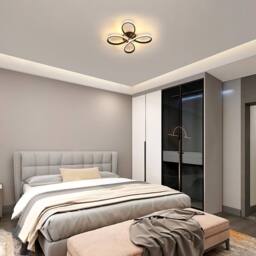 Goeco LED Ceiling Light Dimmable, 40W, 40cm, Black, for Bedroom, Living Room in Black - thumbnail 3