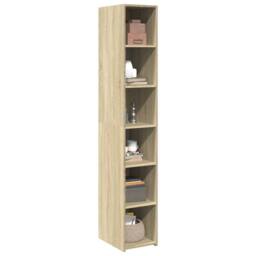 Berkfield Home Highboard Sonoma Oak 30x41x185 cm Engineered Wood in Brown - Size: 30 x 41 x 185 cm - thumbnail 3