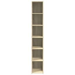 Berkfield Home Highboard Sonoma Oak 30x41x185 cm Engineered Wood in Brown - Size: 30 x 41 x 185 cm - thumbnail 4