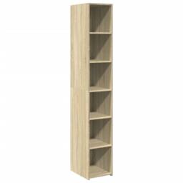 Berkfield Home Highboard Sonoma Oak 30x41x185 cm Engineered Wood in Brown - Size: 30 x 41 x 185 cm - thumbnail 2