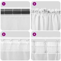 Berkfield Home Voile Curtains with Rod Pockets 2 pcs Turquoise - thumbnail 7