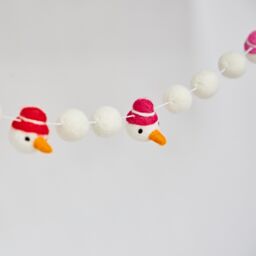 Paper High Felt Snowman Garland - thumbnail 5