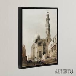 "Artery8 Tombs of the Khalifs at Cairo D. Roberts Framed Canvas Wall Art in Brown - Size: W12"" x H16""" - thumbnail 2