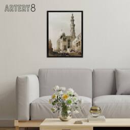 "Artery8 Tombs of the Khalifs at Cairo D. Roberts Framed Canvas Wall Art in Brown - Size: W12"" x H16""" - thumbnail 3