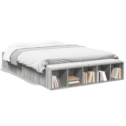 Berkfield Home Bed Frame without Mattress Grey Sonoma 120x190 cm Small Double - thumbnail 1