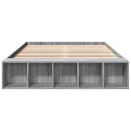 Berkfield Home Bed Frame without Mattress Grey Sonoma 120x190 cm Small Double - thumbnail 4