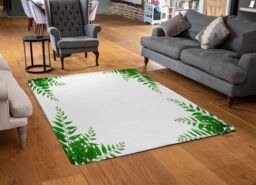 Benjamin Tate Design Green Botanicals Designer Rug in Natural - Size: Large - thumbnail 2