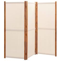 Berkfield Home 3-Panel Room Divider Cream White 210x180 cm in Beige - thumbnail 3