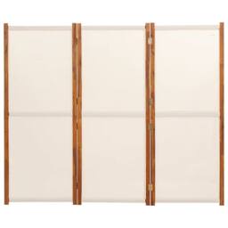 Berkfield Home 3-Panel Room Divider Cream White 210x180 cm in Beige - thumbnail 4