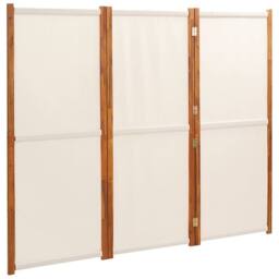Berkfield Home 3-Panel Room Divider Cream White 210x180 cm in Beige - thumbnail 2