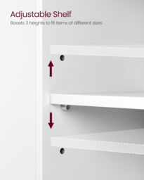 SONGMICS Pedestal Under Sink Bathroom Storage Cabinet with 3 Drawers & 2 Compartments in White - thumbnail 8