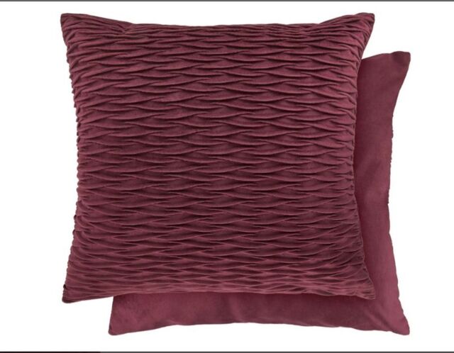 New Edge Blinds Millie Collection Soft Velvet Cushion Cover in Red - Size: 43 cm x 43 cm - image 1