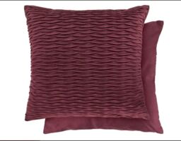 New Edge Blinds Millie Collection Soft Velvet Cushion Cover in Red - Size: 43 cm x 43 cm - thumbnail 1