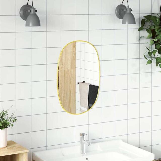 Berkfield Home Wall Mirror Gold 60x40 cm - image 1