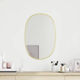 Berkfield Home Wall Mirror Gold 60x40 cm - thumbnail 2