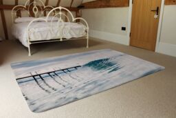 Benjamin Tate Design Ocean Ideal Wave In Ocean. Breaking Blue Waves Designer Rug in Natural - Size: Large - thumbnail 3