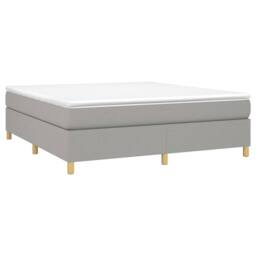 Berkfield Home Box Spring Bed Frame Light Grey 180x200cm Super King Fabric - thumbnail 3