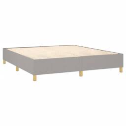 Berkfield Home Box Spring Bed Frame Light Grey 180x200cm Super King Fabric - thumbnail 4