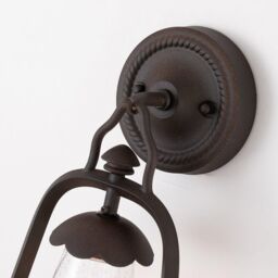 Netlighting Miners 1 Light Outdoor Wall Lantern Light Old Bronze IP44 E14 in Brown - thumbnail 5
