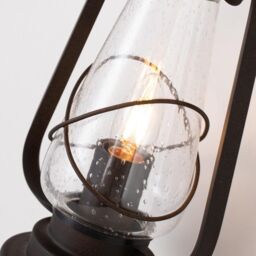 Netlighting Miners 1 Light Outdoor Wall Lantern Light Old Bronze IP44 E14 in Brown - thumbnail 3