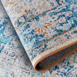 THE RUGS Villeroy & Boch 1767 Indoor Outdoor Rug - Flat Woven Durable Polyester in Blue - Size: 120 cm x 180 cm - thumbnail 4