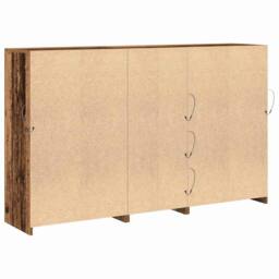 Berkfield Home Sideboard with LED Lights Old Wood 162x37x100 cm Engineered Wood in Brown - Size: 162 x 37 x 100 cm - thumbnail 9