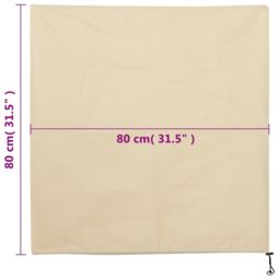 Berkfield Home Plant Fleece Covers with Drawstring 4 pcs 70 g/m¬≤ 0.8x0.8 m in Beige - thumbnail 9