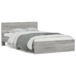 Berkfield Home Bed Frame without Mattress Grey Sonoma 120x190 cm Small Double - thumbnail 2