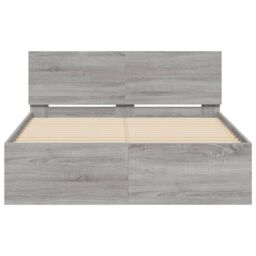 Berkfield Home Bed Frame without Mattress Grey Sonoma 120x190 cm Small Double - thumbnail 5
