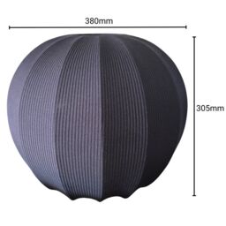 CGC Lighting Lila Navy Rounded Ribbed Stretch Cotton Fabric Lampshade - thumbnail 7