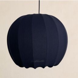 CGC Lighting Lila Navy Rounded Ribbed Stretch Cotton Fabric Lampshade