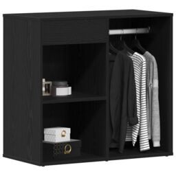 Berkfield Home Black Oak Cosmetic Cabinet 80x40x75 cm Made from Engineered Wood - Size: 80 x 40 x 75 cm - thumbnail 3