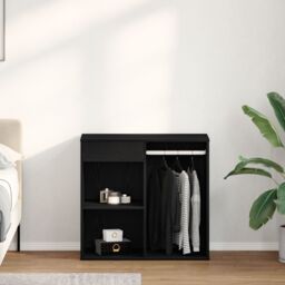 Berkfield Home Black Oak Cosmetic Cabinet 80x40x75 cm Made from Engineered Wood - Size: 80 x 40 x 75 cm - thumbnail 4