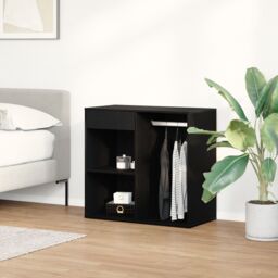 Berkfield Home Black Oak Cosmetic Cabinet 80x40x75 cm Made from Engineered Wood - Size: 80 x 40 x 75 cm - thumbnail 1