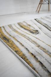 Celebrity Interiors Balletto 18BA Anthra/Ochre Rug in Grey - Size: 120 cm x 170 cm - thumbnail 3