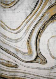 Celebrity Interiors Balletto 18BA Anthra/Ochre Rug in Grey - Size: 120 cm x 170 cm - thumbnail 4