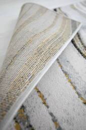Celebrity Interiors Balletto 18BA Anthra/Ochre Rug in Grey - Size: 120 cm x 170 cm - thumbnail 2