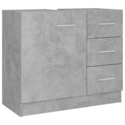 Berkfield Home Sink Cabinet Concrete Grey 63x30x54 cm Engineered Wood - Size: 63 x 30 x 54 cm - thumbnail 3