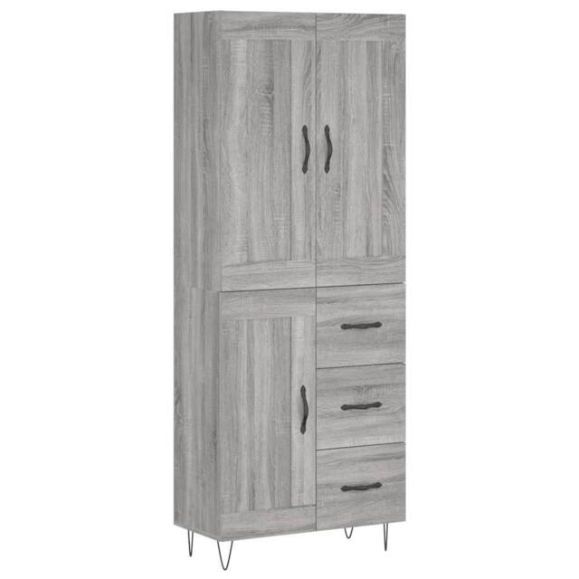 Berkfield Home Highboard Grey Sonoma 69.5x34x180 cm Engineered Wood - image 1