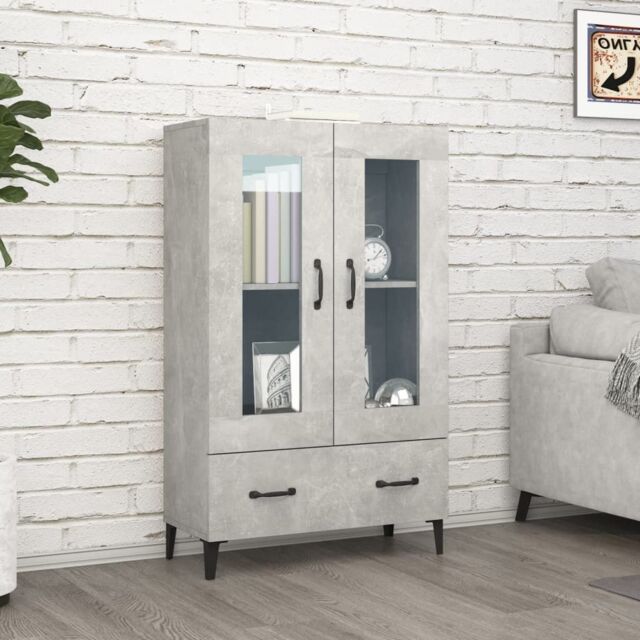 Berkfield Home Highboard Concrete Grey 70x31x115 cm Engineered Wood - Size: 70 x 31 x 115 cm - image 1