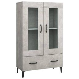 Berkfield Home Highboard Concrete Grey 70x31x115 cm Engineered Wood - Size: 70 x 31 x 115 cm - thumbnail 2